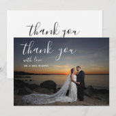 Remerciements Carte de remerciement de mariage (Devant / Derrière)
