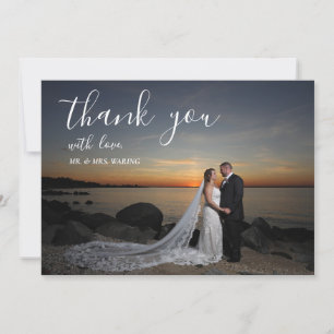 Remerciements Carte de remerciement de mariage