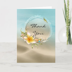 Remerciements Carte de remerciement de mariage à la plage