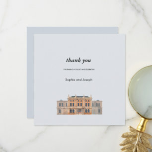 Remerciements Carte de remerciement de mariage à l'hôtel de vill