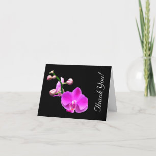 Remerciements Carte de remerciement de mariage à l'orchidée rose
