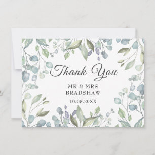 Remerciements Carte de remerciement de mariage à motif floral aq