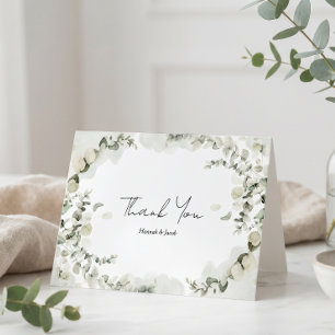 Remerciements Carte de remerciement de mariage au eucalyptus