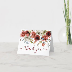 Remerciements Carte de remerciement de mariage automnal avec pho