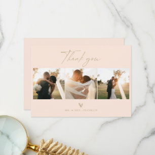 Remerciements Carte de remerciement de mariage avec écriture scr
