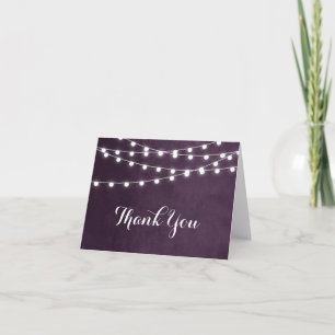 Remerciements Carte de remerciement de mariage avec guirlande de