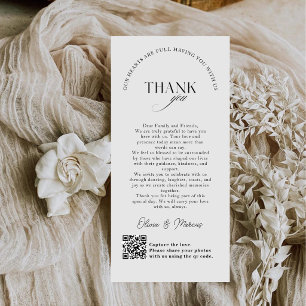 Remerciements Carte de remerciement de mariage avec monogramme c