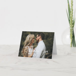Remerciements Carte de remerciement de mariage avec photo