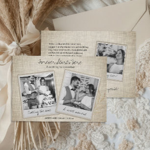 Remerciements Carte de remerciement de mariage avec photo instan