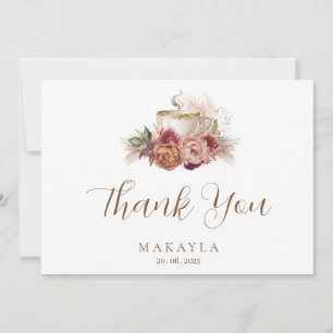 Remerciements Carte de remerciement de mariage bohème florale po