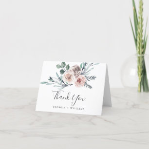 Remerciements Carte de remerciement de mariage Boho Rose
