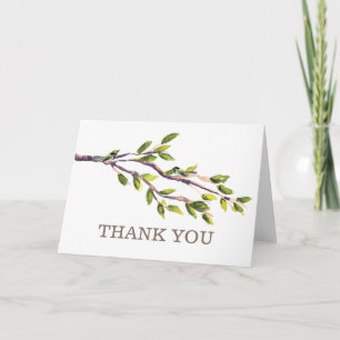 Remerciements Carte de remerciement de mariage Branches Brossees