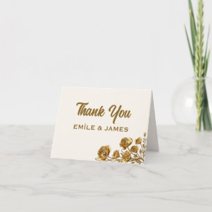 Remerciements Carte de remerciement de mariage Californie Poppy