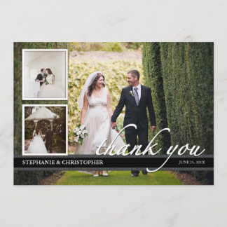 Remerciements Carte de remerciement de mariage chic intemporel a