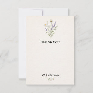 Remerciements Carte de remerciement de mariage de jardin bleu ch