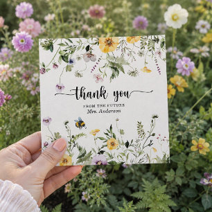 Remerciements Carte de remerciement de mariage de Wildflower Bee