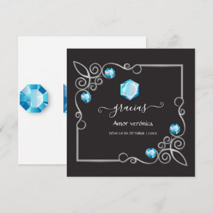 Remerciements Carte de remerciement de mariage diamant