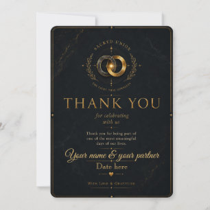 Remerciements Carte de remerciement de mariage Édition Minuit To