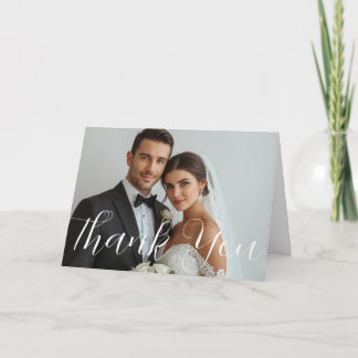 Remerciements Carte de remerciement de mariage élégante