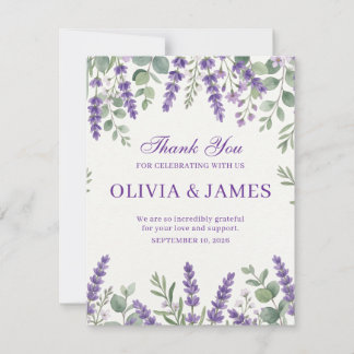Remerciements Carte de remerciement de mariage élégante à motif