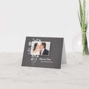 Remerciements Carte de remerciement de mariage élégante et belle