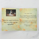 Remerciements Carte de remerciement de mariage élégante pliée (Intérieur)