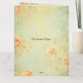 Remerciements Carte de remerciement de mariage élégante pliée (Dos)