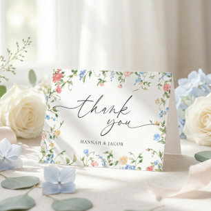Remerciements Carte de remerciement de mariage élégante pour pra