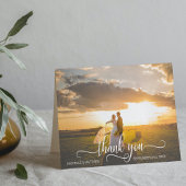 Remerciements Carte de remerciement de mariage en écriture éléga