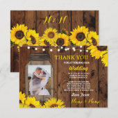 Remerciements Carte de remerciement de mariage en pot rustique P (Devant / Derrière)