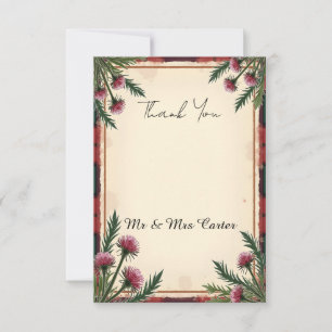 Remerciements Carte de remerciement de mariage Épine de Noël Pin