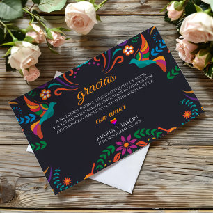 Remerciements Carte de remerciement de mariage espagnol Nuestra