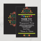 Remerciements Carte de remerciement de mariage Fiesta mexicaine (Devant / Derrière)