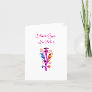 Remerciements Carte de remerciement de mariage Floral Flourish p