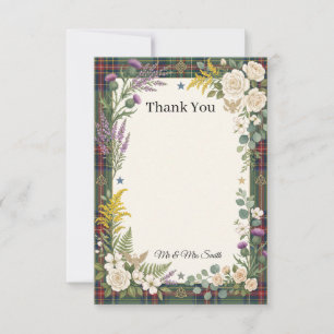 Remerciements Carte de remerciement de mariage floral tropical