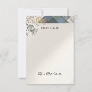 Remerciements Carte de remerciement de mariage florale géométriq