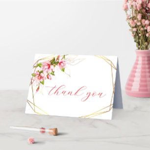 Remerciements Carte de remerciement de mariage florale Magnolia
