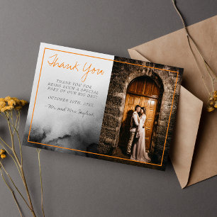 Remerciements Carte de remerciement de mariage Halloween à l'aqu