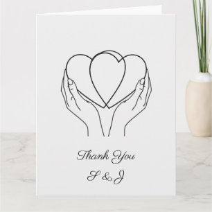 Remerciements Carte de remerciement de mariage Hands
