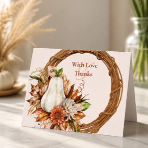 Remerciements Carte de remerciement de mariage Harvest Chic Citr