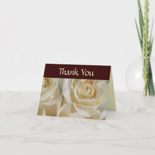 Remerciements Carte de remerciement de mariage Ivory Roses