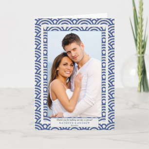 Remerciements Carte de remerciement de mariage japonais Seigaiha