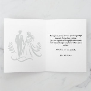 Remerciements Carte de remerciement de mariage Minimalist Heart