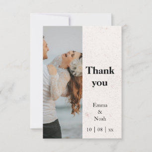 Remerciements Carte de remerciement de mariage minimaliste à des
