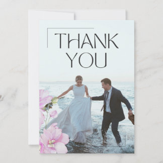 Remerciements Carte de remerciement de mariage minimaliste aux f
