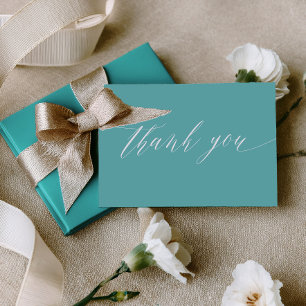 Remerciements Carte de remerciement de mariage minimaliste bleu