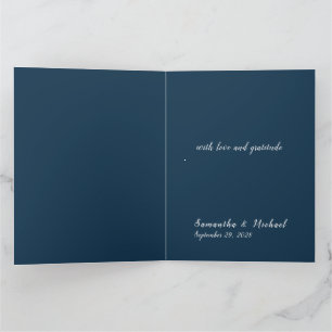 Remerciements Carte de remerciement de mariage minimaliste pliée