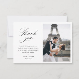 Remerciements carte de remerciement de mariage moderne avec écri