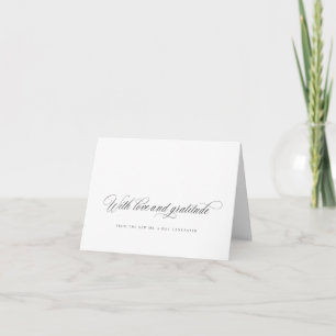 Remerciements Carte de remerciement de mariage personnalisée Chi