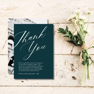 Remerciements Carte de remerciement de mariage photo avec texte